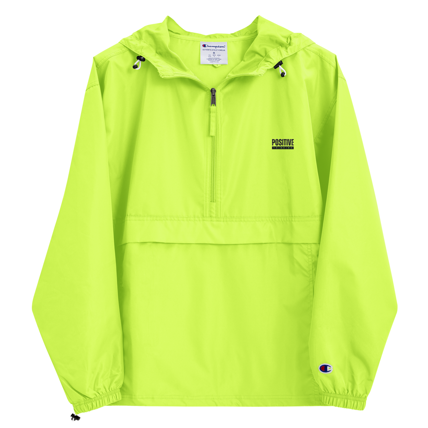 Embroidered positive thinking Champion Packable Jacket