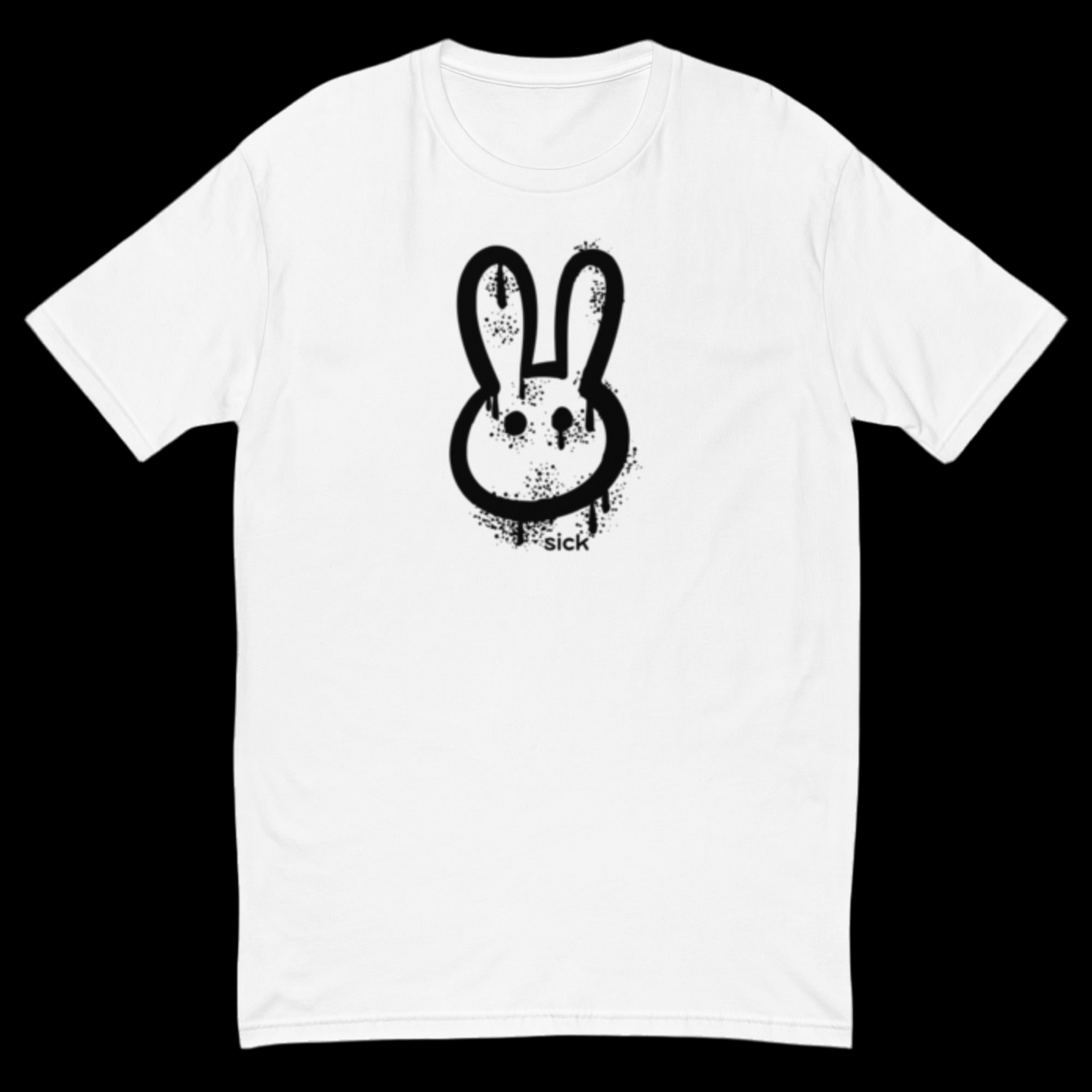 sick bunny fitted T-shirt